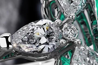 create jewelry design, realistic jewelry rendering  jewelry animation