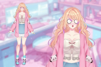 3d vtuber model anime vtuber commission rig vrchat 3d vtuber model spooky vtuber