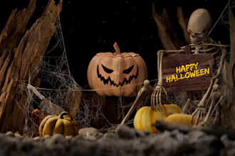 make halloween party invention greetings video