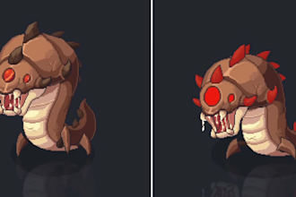 draw 2d pixel art character pixel art character game asset for your game pixel