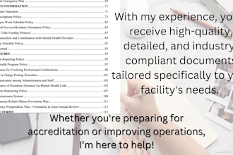 write group care policies and procedures, sops