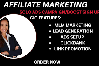 do very real solo ads MLM promotion, livegood promotion,affiliate link marketing