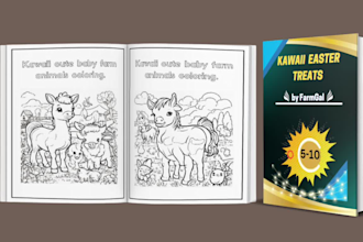design kids activity book , coloring book and kdp book cover