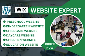 build education website, daycare, montessori school website, homecare website,