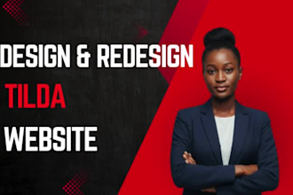 design tilda website, business website, portfolio website and vev website
