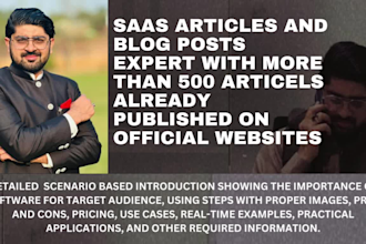 be your seo optimized article and blog post writer for saas products