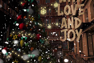 create a christmas greeting video with your logo