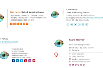 create awesome clickable HTML email signature  for gmail,apple etc