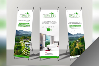 design standee, billboard, roll up, pull up, retractable banner, outdoor