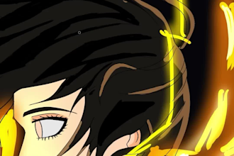 draw a character for your  webcomic in  anime  style