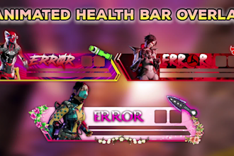 design customized apex legends healthbar stream overlay