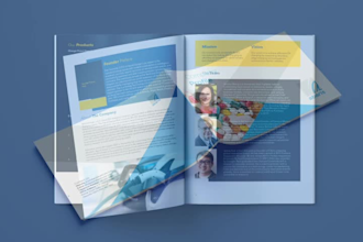 write compelling content and design a professional company profile