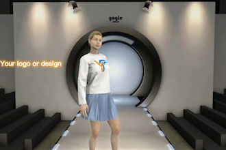 do 3d clothing mock up animation for your t shirt
