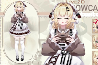 design and rig live2d vtuber model vtuber character commission in anime style