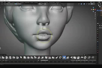 do 3d sculpt head for 3d print sculpture toy bjd figurine for game zbrush stl