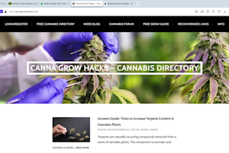 create 5 cannabis backlinks from my own 5 marijuana websites