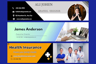 design modern unique linkedin banners