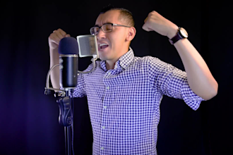 record a cartoon voice over
