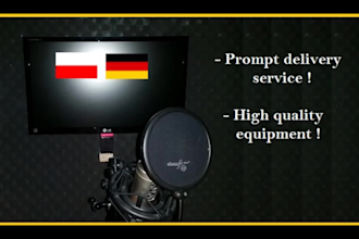 record a professional polish or german voice over
