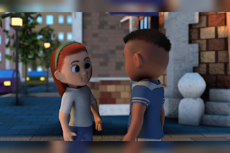 do 3d kids cartoon animation 3d christmas animation commercial intro outro video