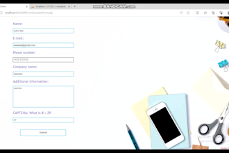 create forms for your website using php, ajax and save data