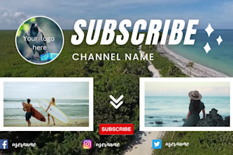 create a youtube end screen outro within 12 hours