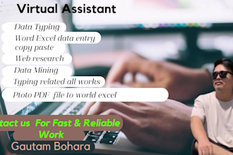 do data entry, all kind of typing work, lead generation related work