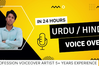 do hindi urdu voiceover fastest delivery