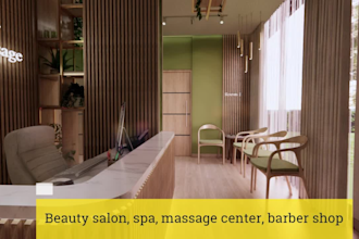 3d interior design beauty salon spa barber shop skin care gym retail store nail