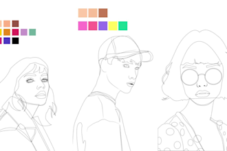 draw colourful digital illustration