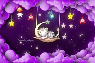 create 30 baby sleep videos with lullaby music