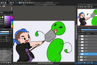 draw you as a cute character slaying zombies