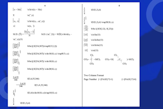type math equations and math formulas in ms word