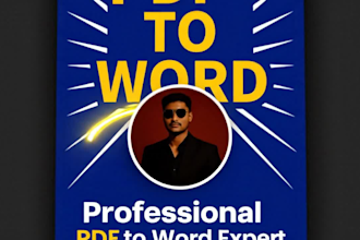 pdf to word conversion editable docs fast delivery