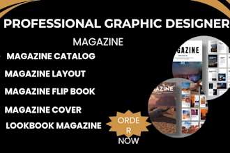 design product catalog layout flipbook cover look book magazine for any business