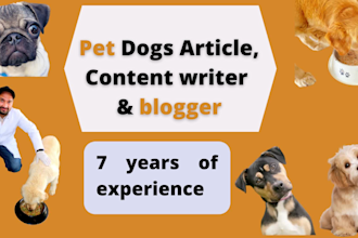 write dog, pet, and veterinary informative blogs