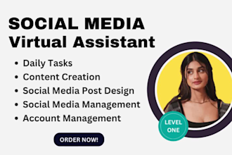 be your social media virtual assistant to create social content