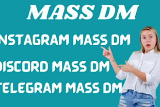 send discord mass dm, telegram mass dm, instagram mass dm