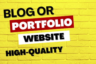 create a personal portfolio website or blog website using wordpress