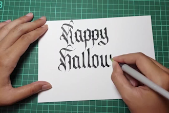 make greeting card blackletter video for you