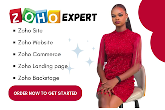 zoho site zoho commere zoho landing page zoho website zoho backstage