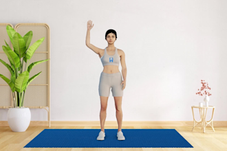 design custom 3d workout animations with your character