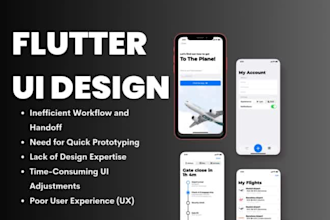 design flutter UI design, convert xd, figma to flutter UI
