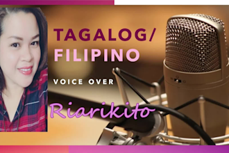 do HQ filipino ,tagalog and english voice over