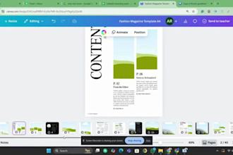 magazine layout interior cover page brochure lookbook design newsletter on canva