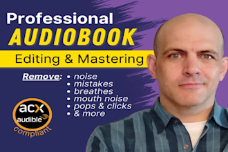 edit, proof and master your audiobook for audible and acx