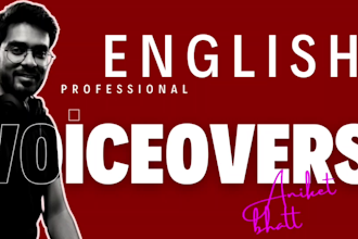 record professional and neutral english voice overs