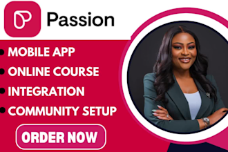 create a passion io online course on passion io and mobile app on flutterflow