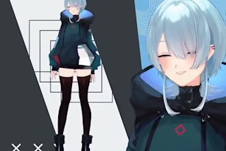 custom vtuber live2d model 2d vtuber character vtuber illustration for stream