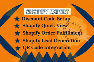set up discount code setup,shopify quickview,lead generation,qr code integration